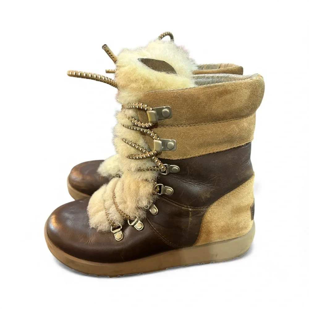UGG/Winter Boots Women’s Waterproof Leather with Shearling stunning